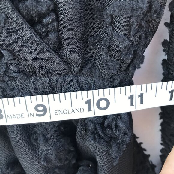 Black Sheer Lined Romper Womens M Whimsygoth Fairy Feminine Sexy Made England - Picture 6 of 11